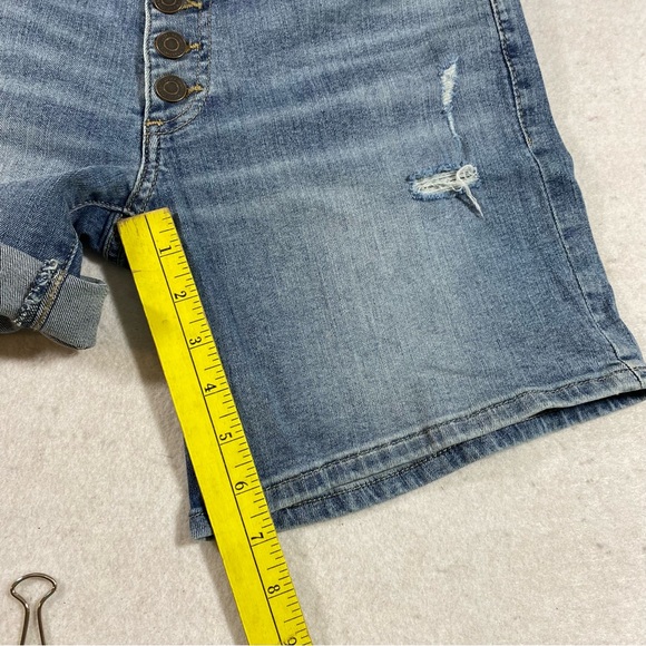Lucky Brand Shorts The Roll Up Shorts Button Fly Jean Shorts Distressed … - Picture 9 of 11